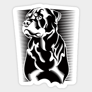 Stencil Rottweiler Sticker